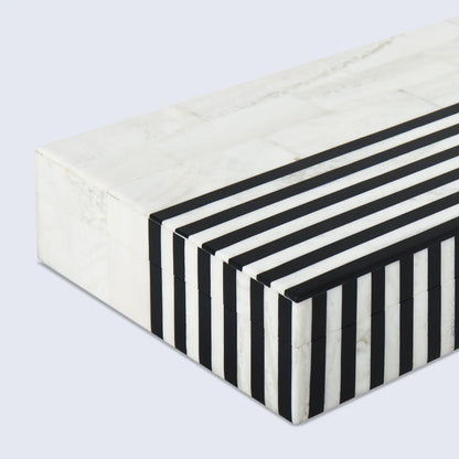 Decorative Box Mono Lead White & Black Available in 7 Sizes