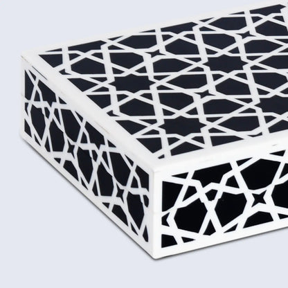 Decorative Boxes Zellij Black & White Available in 7 Sizes