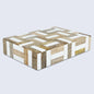 Decorative Box Marquet Chase Pattern Brown & White Available in 8 Sizes