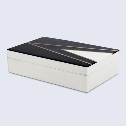 Decorative Box Kept Dapper Gent Pattern Black & White Available in 7 Sizes