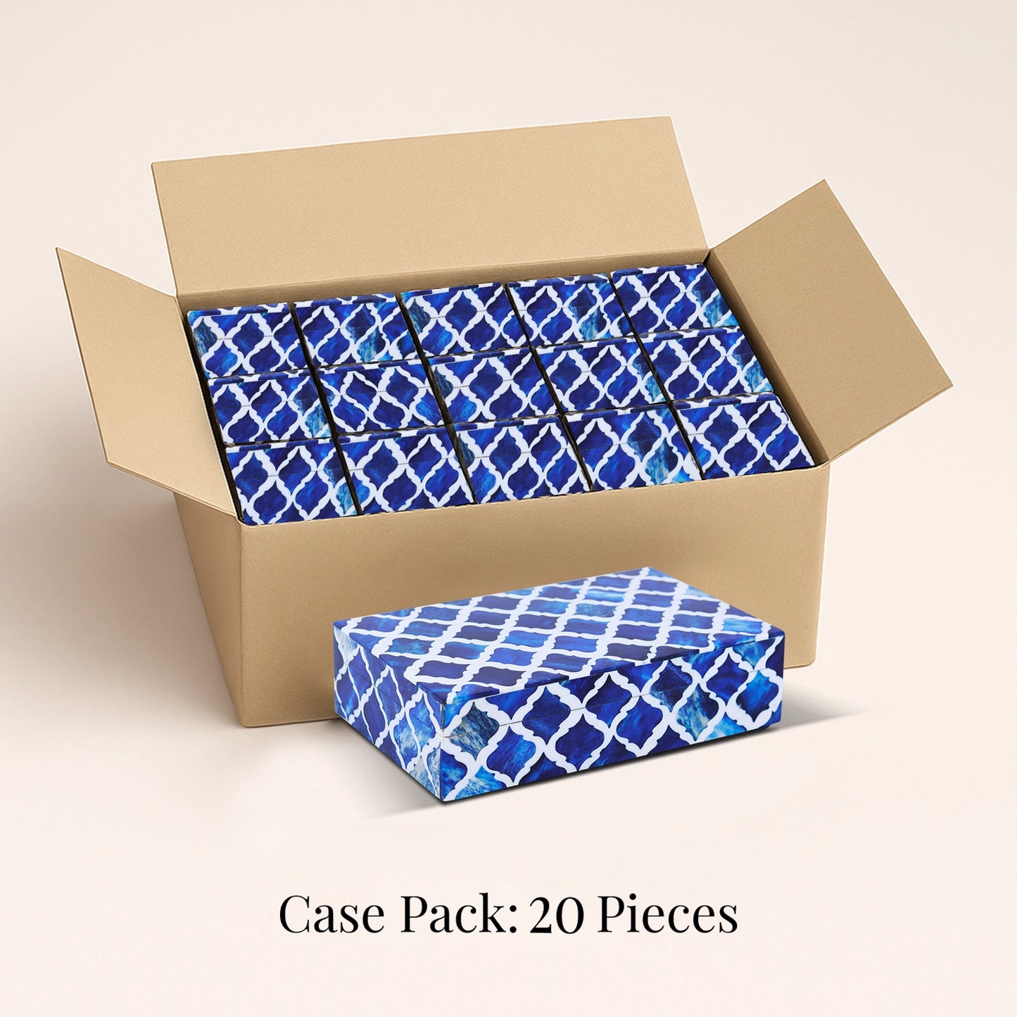 Decorative Box Mumtaz Blue, Pack of 20
