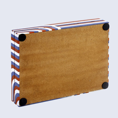 Decorative Box Carnaby Twist Pattern Resin Inlay Collection 8 x 6 x 1.5 inch
