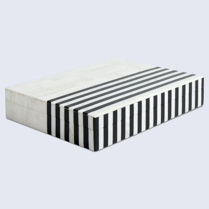 Decorative Box Mono Lead White & Black Available in 7 Sizes