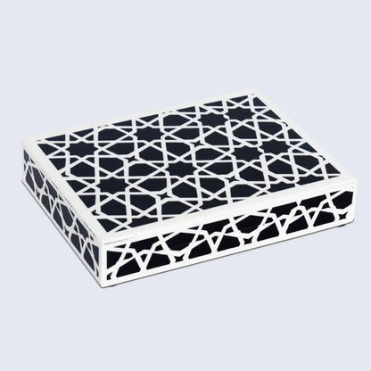 Decorative Boxes Zellij Black & White Available in 7 Sizes