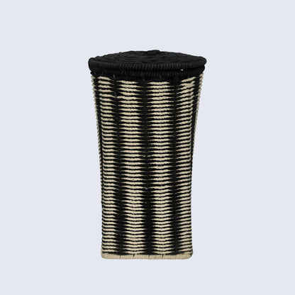 Handmade Cotton & Iron Laundry Basket & Organizer Box- Small