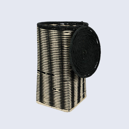 Handmade Cotton & Iron Laundry Basket & Organizer Box- Small