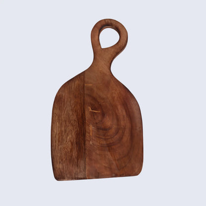 Chopping Board Curved Edge with Arch Handle –Wood, in 11.75x6.75"