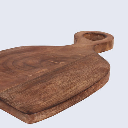 Chopping Board Curved Edge with Arch Handle –Wood, in 11.75x6.75"