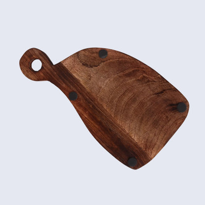 Chopping Board Curved Edge with Arch Handle –Wood, in 11.75x6.75"
