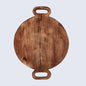 Chopping Board Round Paddle with Dual Handles – Mango Wood, in 16x12"