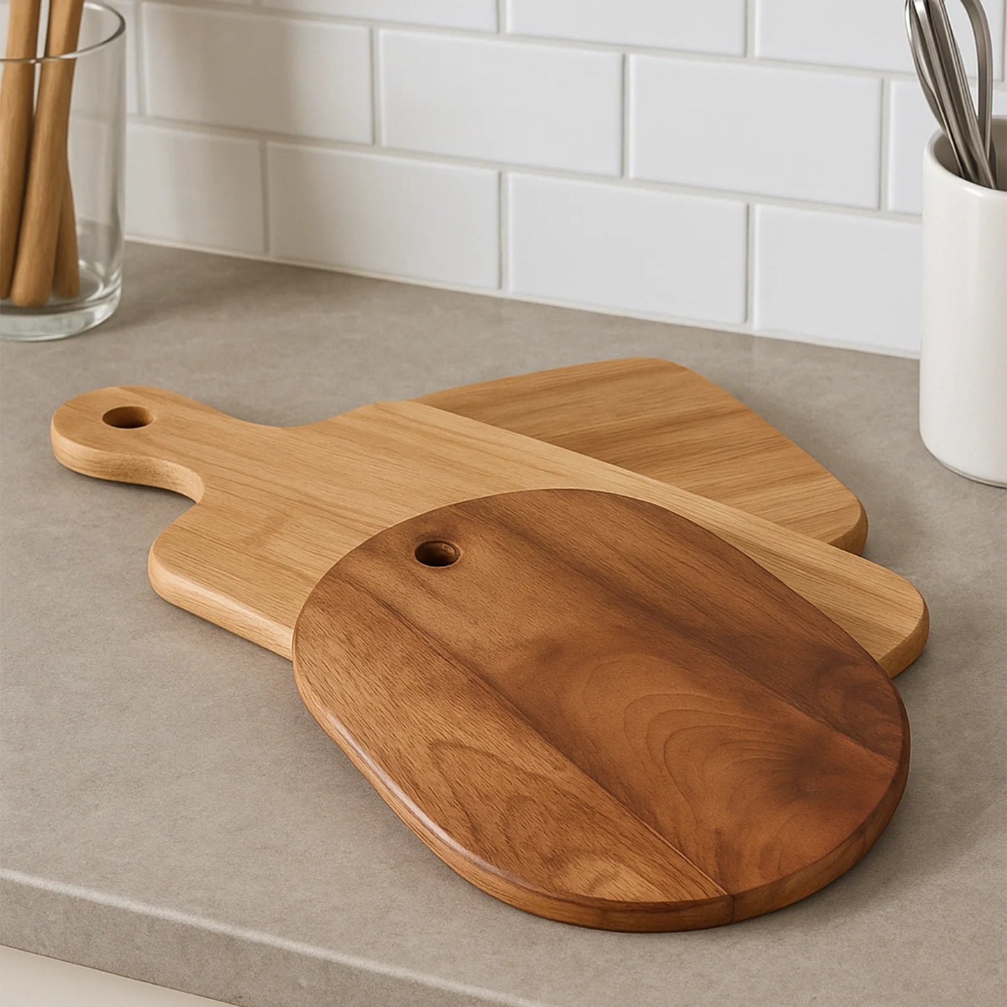 Chopping Board Oval Rectangle –Wood, in 14x9.75"