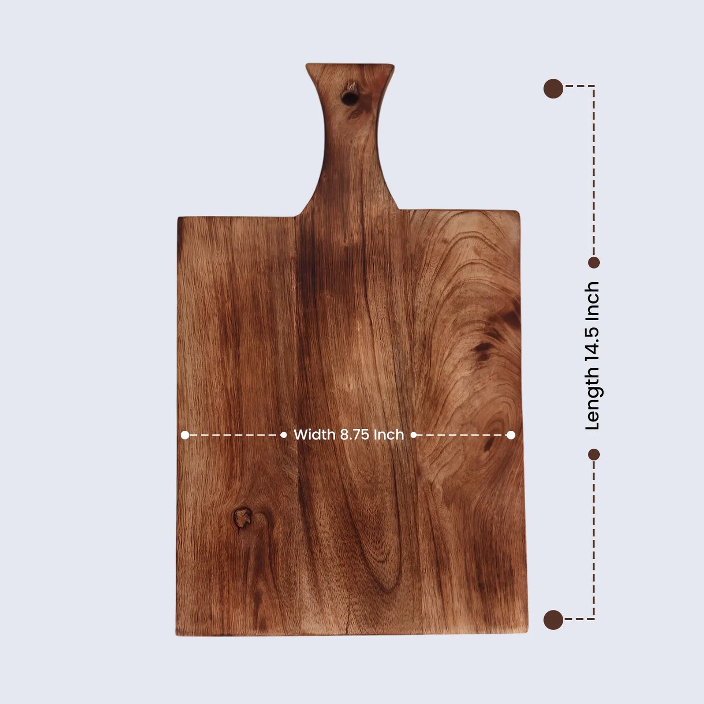 Chopping Board Paddle-Shaped  –Wood, in 14.5x8.75"