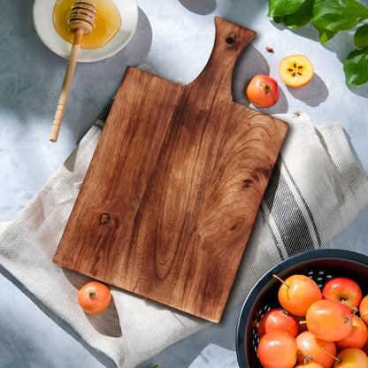 Chopping Board Paddle-Shaped  –Wood, in 14.5x8.75"