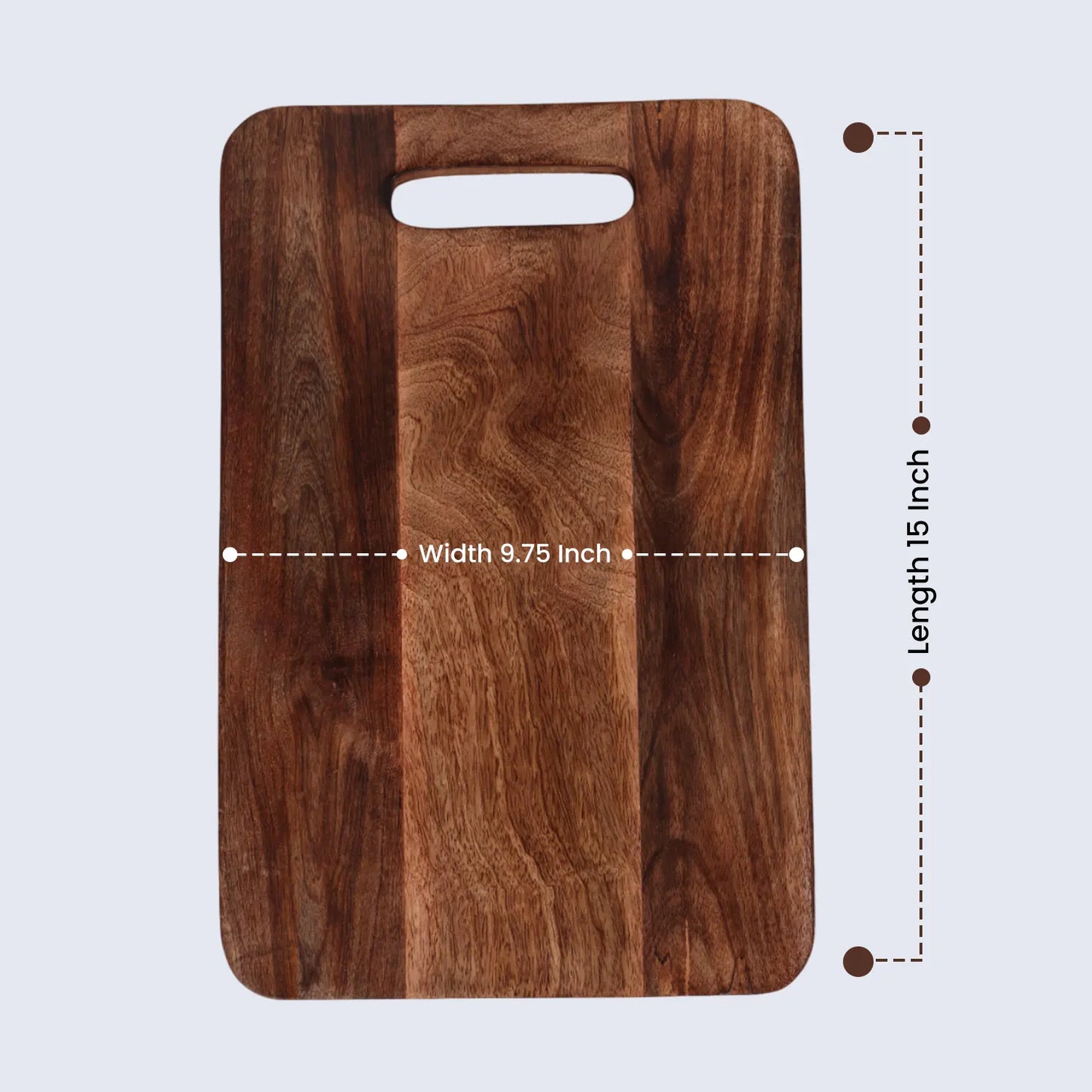Chopping Board Round Corner –Wood, in 15x9.75"