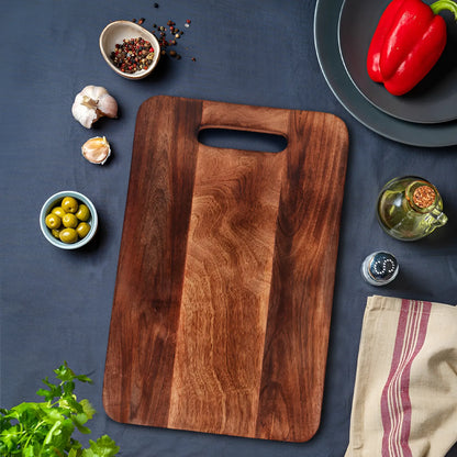 Chopping Board Round Corner –Wood, in 15x9.75"