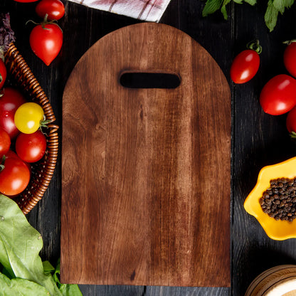 Chopping Board  Semi-Circle Top - Wood, in 15.25x9.25"