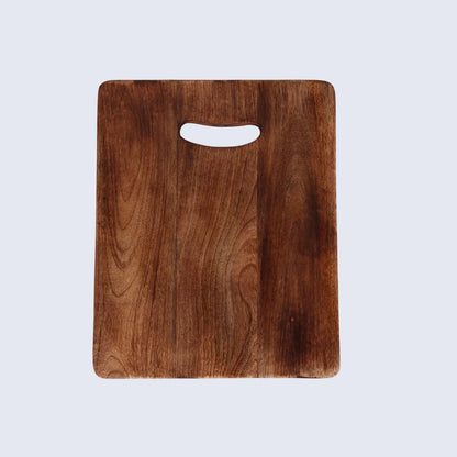 Chopping Board Rectangular with Slot Handle –Wood, in 15x12"