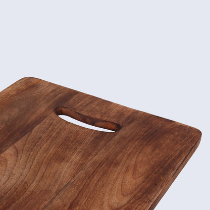 Chopping Board Rectangular with Slot Handle –Wood, in 15x12"