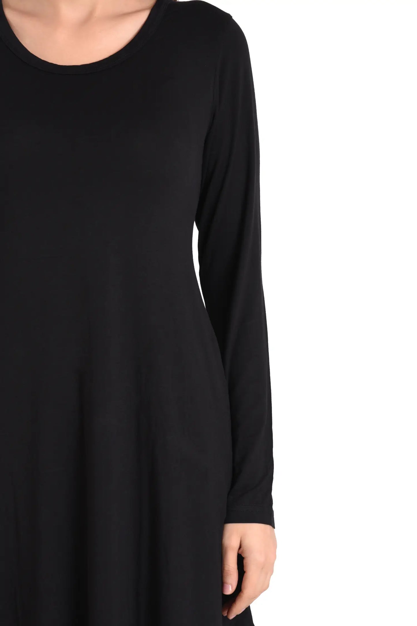 Long Sleeve T-Shirt Dress with Pockets - Available in 6 Colors