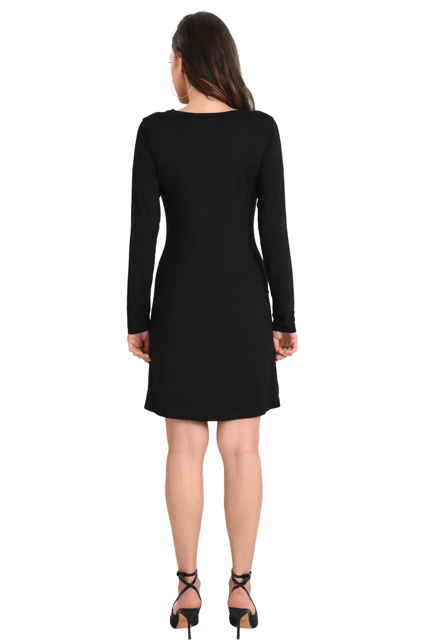 Long Sleeve T-Shirt Dress with Pockets - Available in 6 Colors