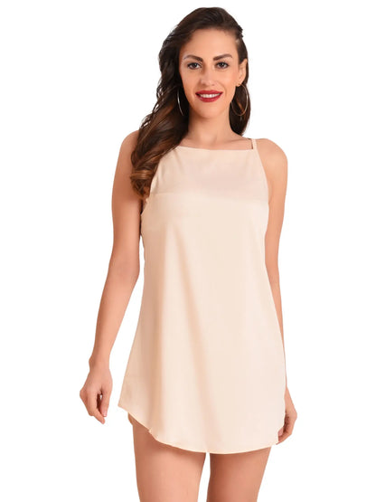 Sleeveless Halter Neck Mini Dress - Available in 5 Colors