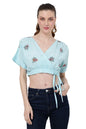 Women's Crop Top Elegant and Chic Tops Cyan Small to 3XL