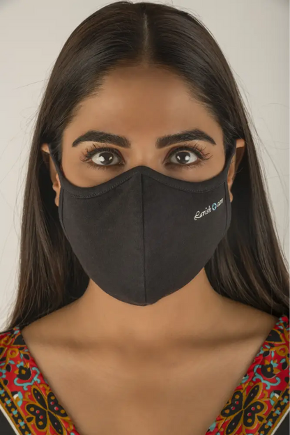 Cloth Face Mask 5 Layers Pack Of 3 - Black