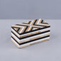 Handicrafts Home Decorative Storage Box - Chevron- Black Brown