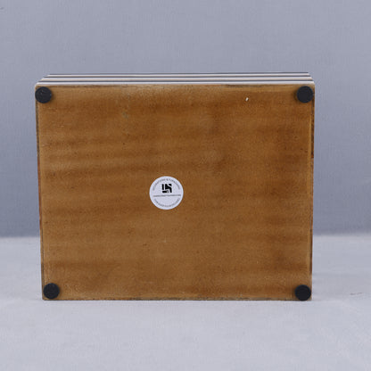 Handicrafts Home Decorative Storage Box - Chevron- Black Brown