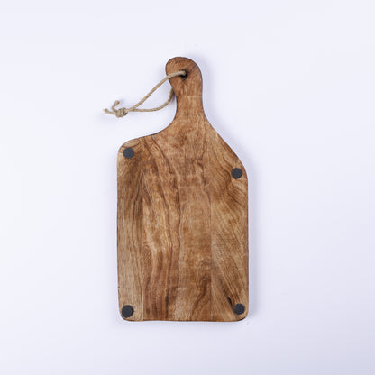 Chopping Board Bottle Neck with Hanging Hole –Wood, in 15.75x8"