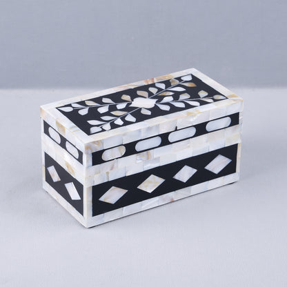 Handicrafts Home Alhambra Negra Decorative Storage Box with Lid