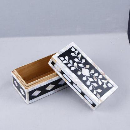 Handicrafts Home Alhambra Negra Decorative Storage Box with Lid