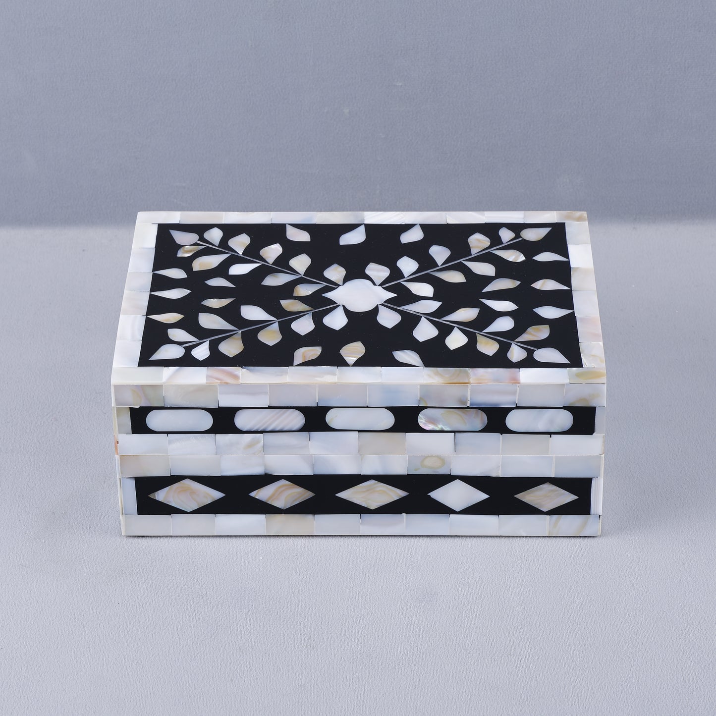 Handicrafts Home Alhambra Negra Decorative Storage Box with Lid