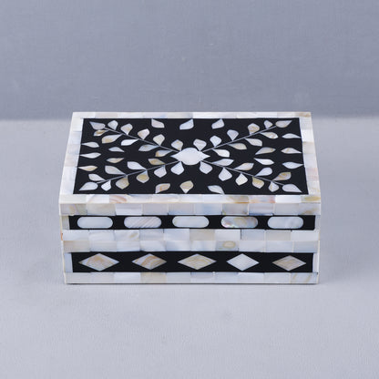 Handicrafts Home Alhambra Negra Decorative Storage Box with Lid