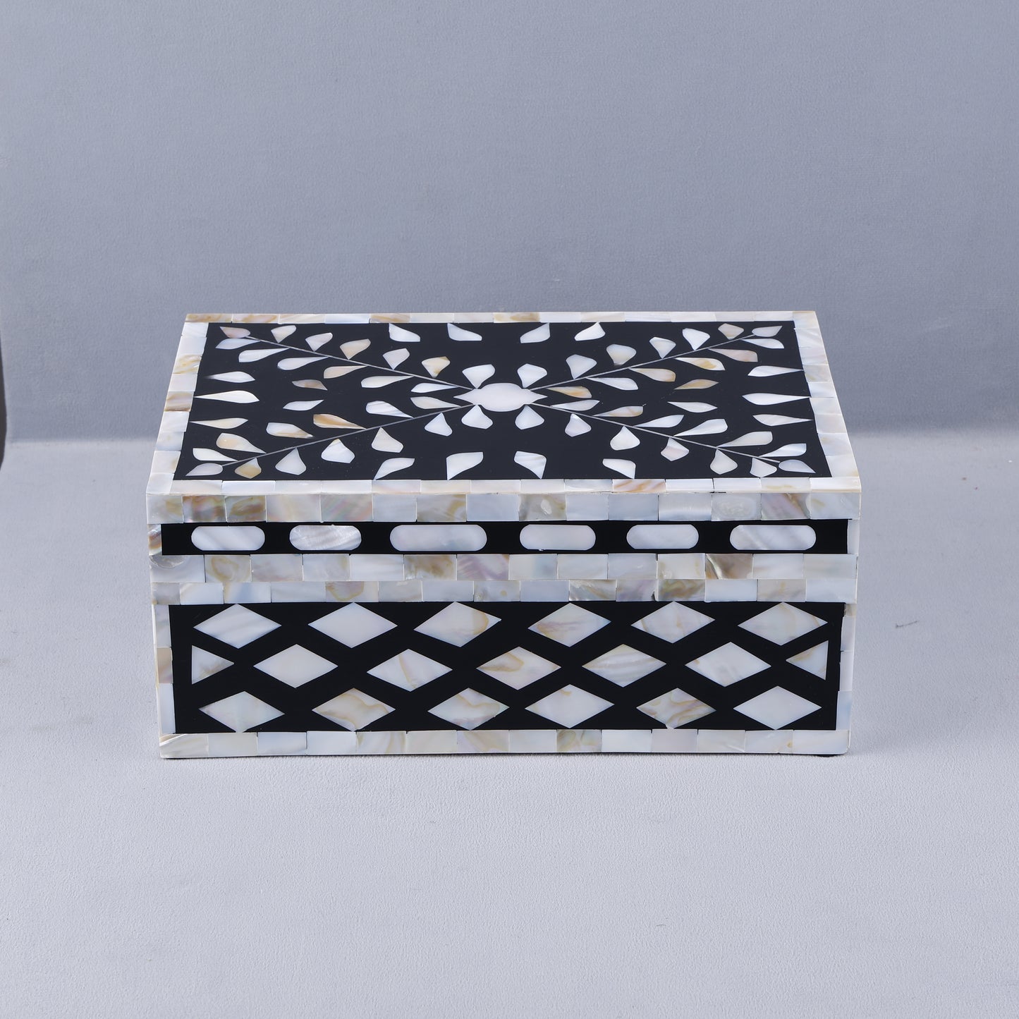 Handicrafts Home Alhambra Negra Decorative Storage Box with Lid