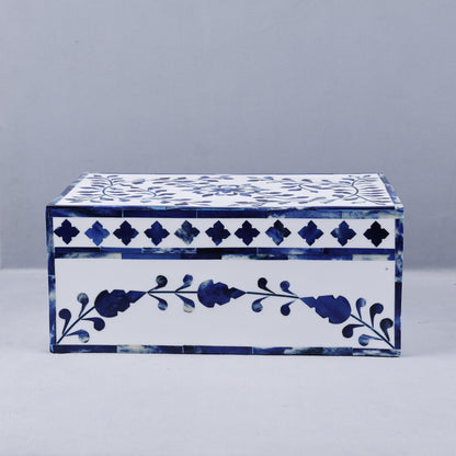 Handicrafts Home Alhambra Azul Decorative Storage Box with Lid