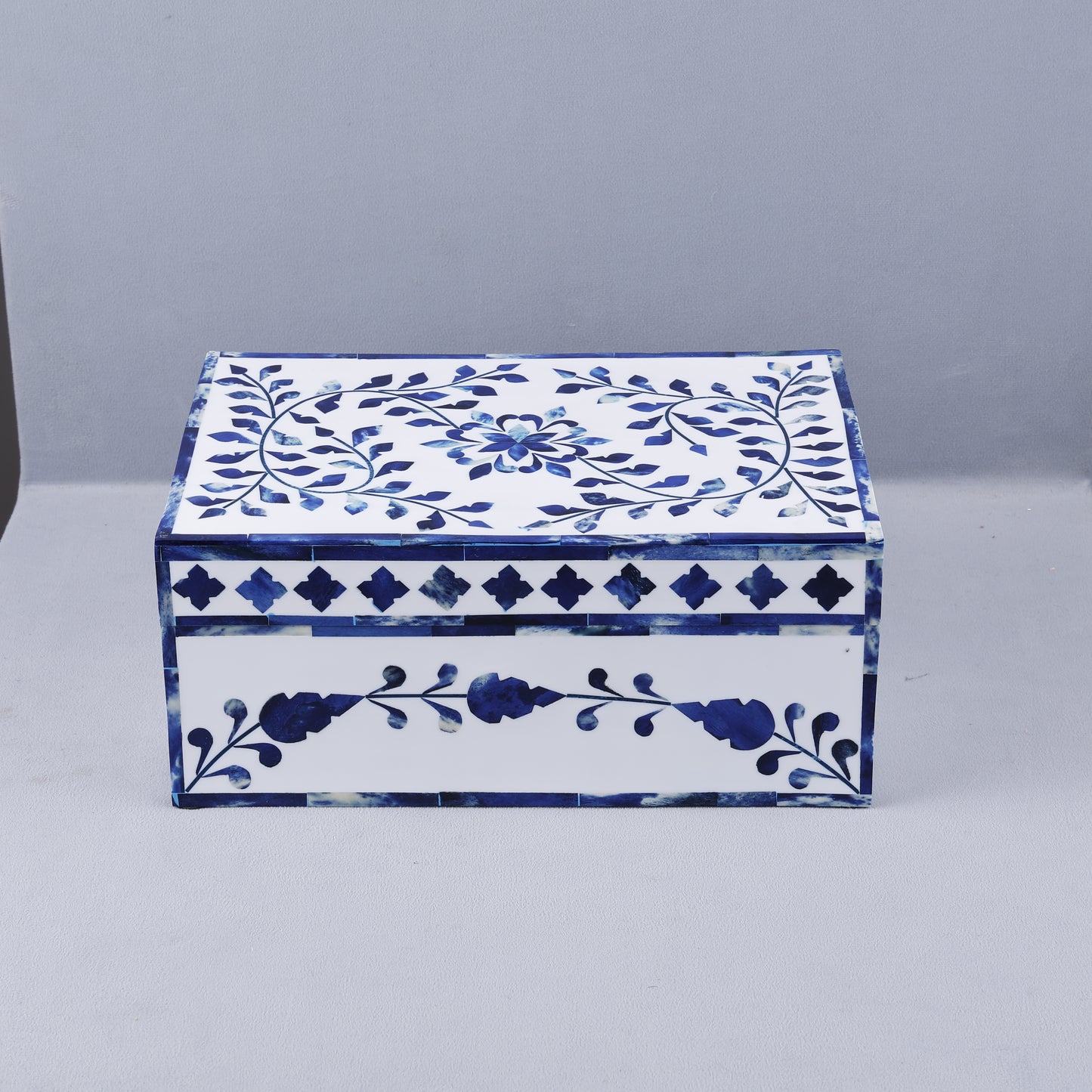 Handicrafts Home Alhambra Azul Decorative Storage Box with Lid