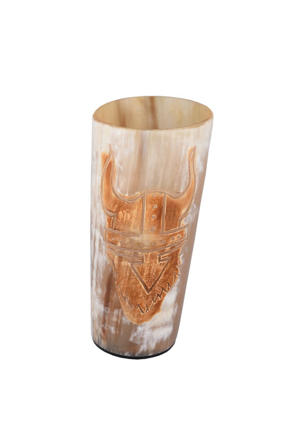 Ox Horn Glass Skull Craft Beaker 6 Inch