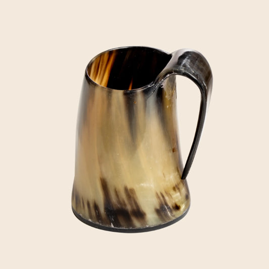 Handmade Viking Horn Whiskey Mugs – 3 Inch Real Ox Horn Mugs for Whiskey & Cocktails, Small