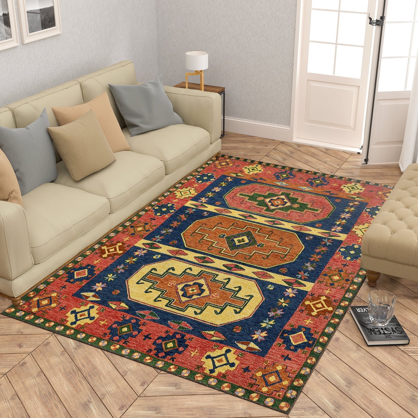 Premium Hand-Tufted Rug Made of 100% Wool  - Inca Myth - 6x9 Feet