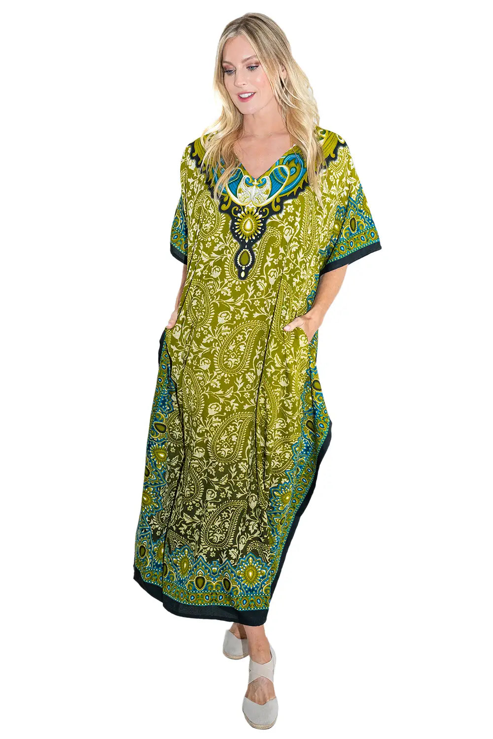 Women Kaftan Tunic Kimono Dress Maxi Kaftans- Available in 4 Colors