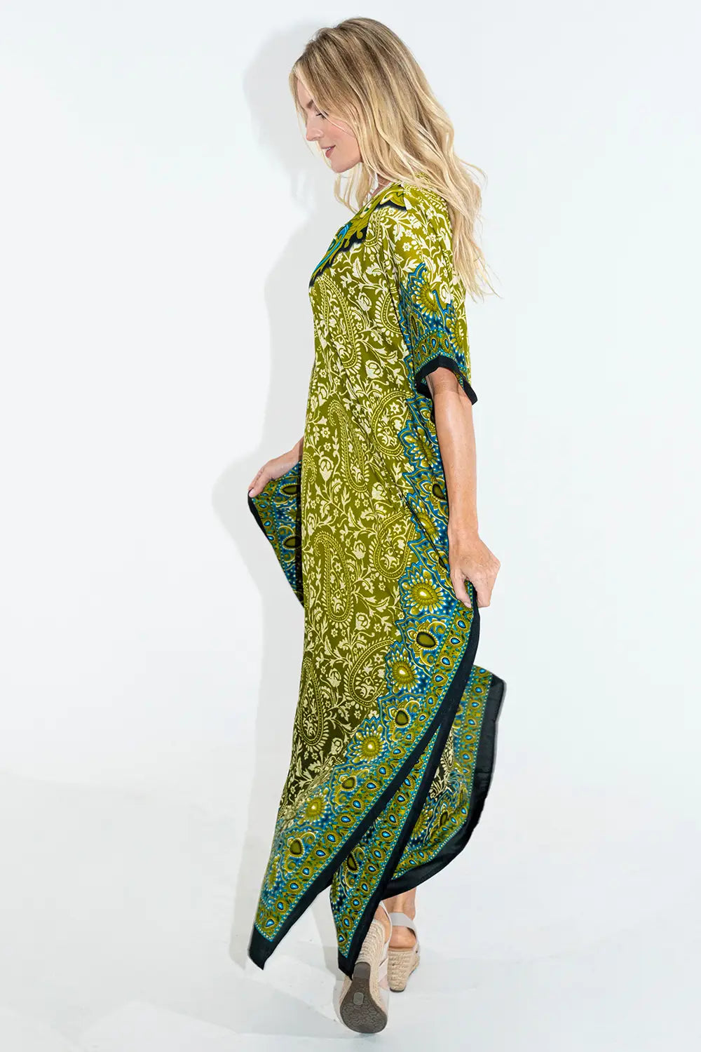 Women Kaftan Tunic Kimono Dress Maxi Kaftans- Available in 4 Colors