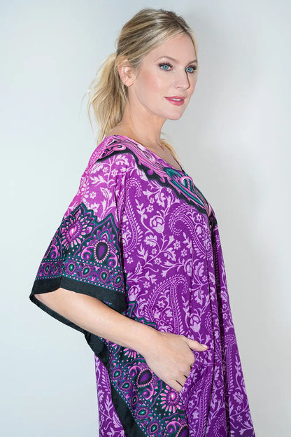 Women Kaftan Tunic Kimono Dress Maxi Kaftans- Available in 4 Colors