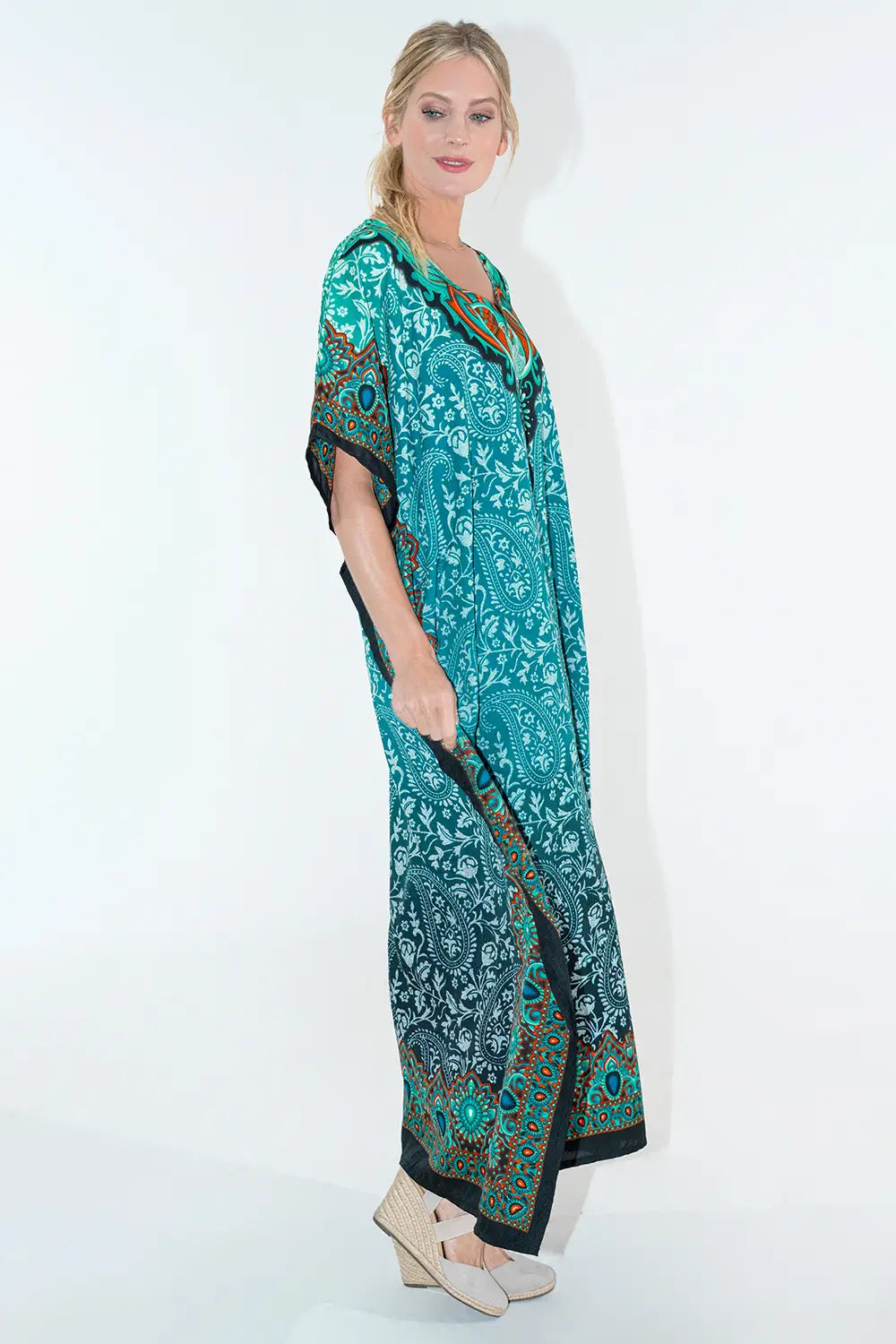 Women Kaftan Tunic Kimono Dress Maxi Kaftans- Available in 4 Colors