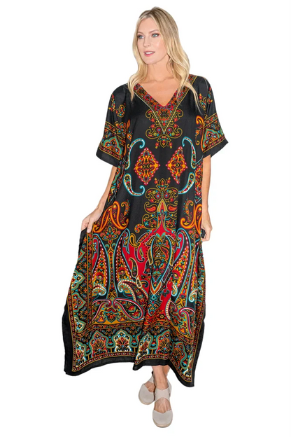 Kaftan Tunic Kimono Dress Ladies Maxi Kaftans - Available in 3 color options