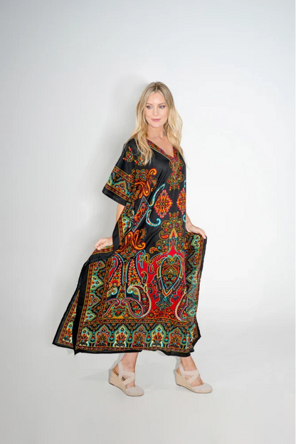 Kaftan Tunic Kimono Dress Ladies Maxi Kaftans - Available in 3 color options