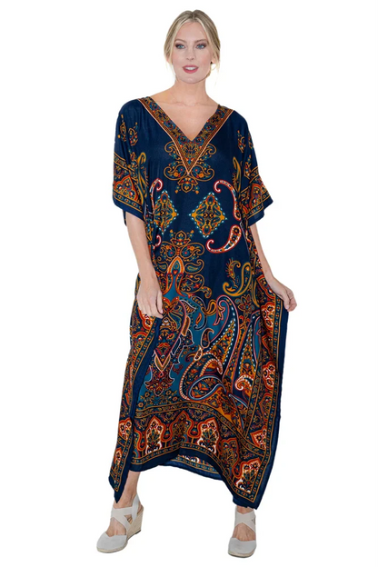 Kaftan Tunic Kimono Dress Ladies Maxi Kaftans - Available in 3 color options