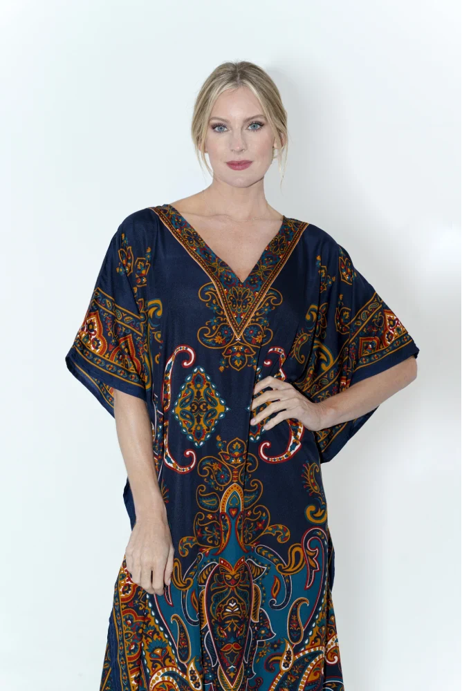 Kaftan Tunic Kimono Dress Ladies Maxi Kaftans - Available in 3 color options