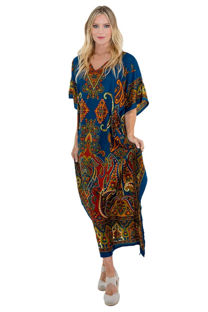 Kaftan Tunic Kimono Dress Ladies Maxi Kaftans - Available in 3 color options