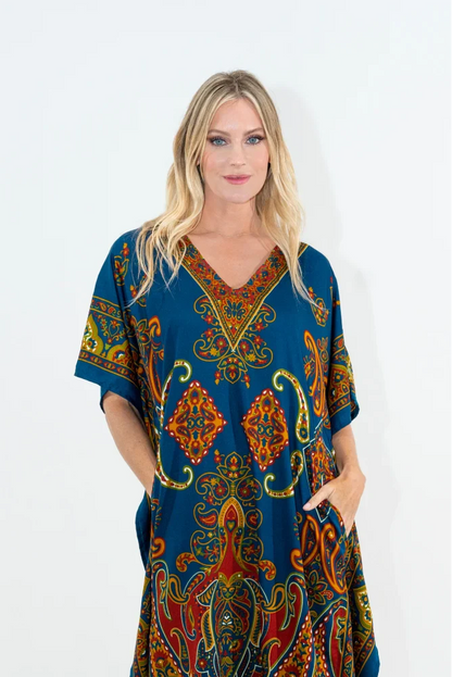 Kaftan Tunic Kimono Dress Ladies Maxi Kaftans - Available in 3 color options